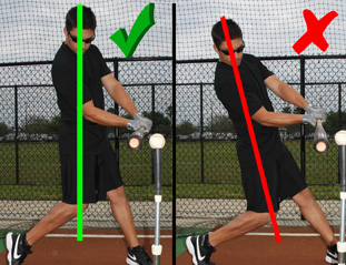 Baseball hitting drill that addresses the tendancy to collapse the backside